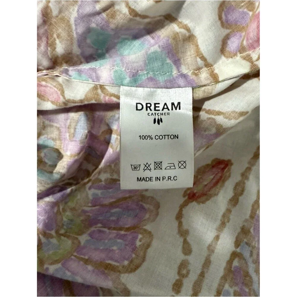 Dream Catcher Women’s Colorful Paisley Poly Mini Shirtdress Size 34 / XS